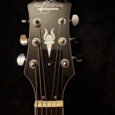 Oscar Schmidt OE20QTE By: Washburn Les Paul Style Electric Guitar With Strap & Hardshell Case image 2
