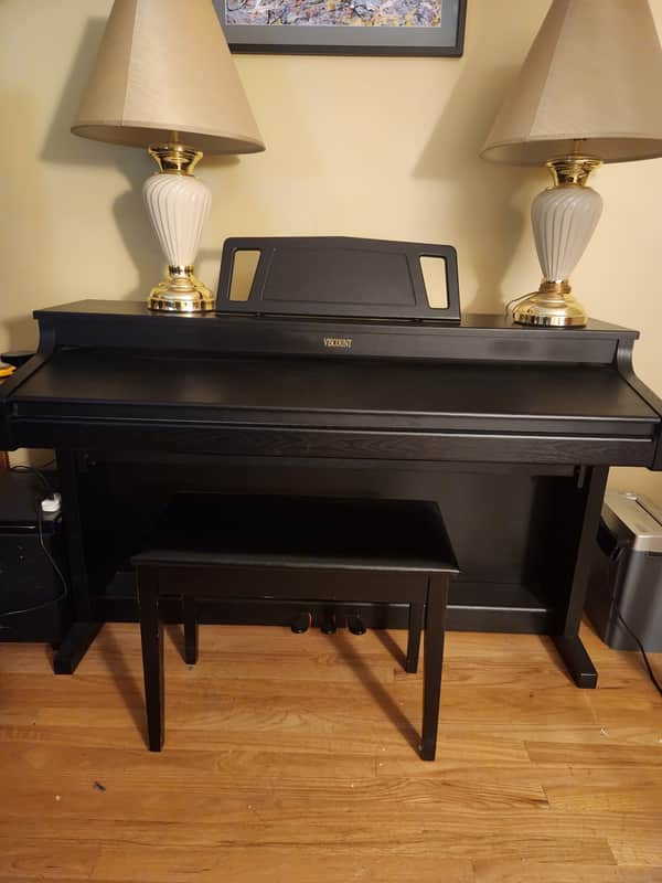 Viscount Opera Cabinet Piano 1995-2000 - Black image 1