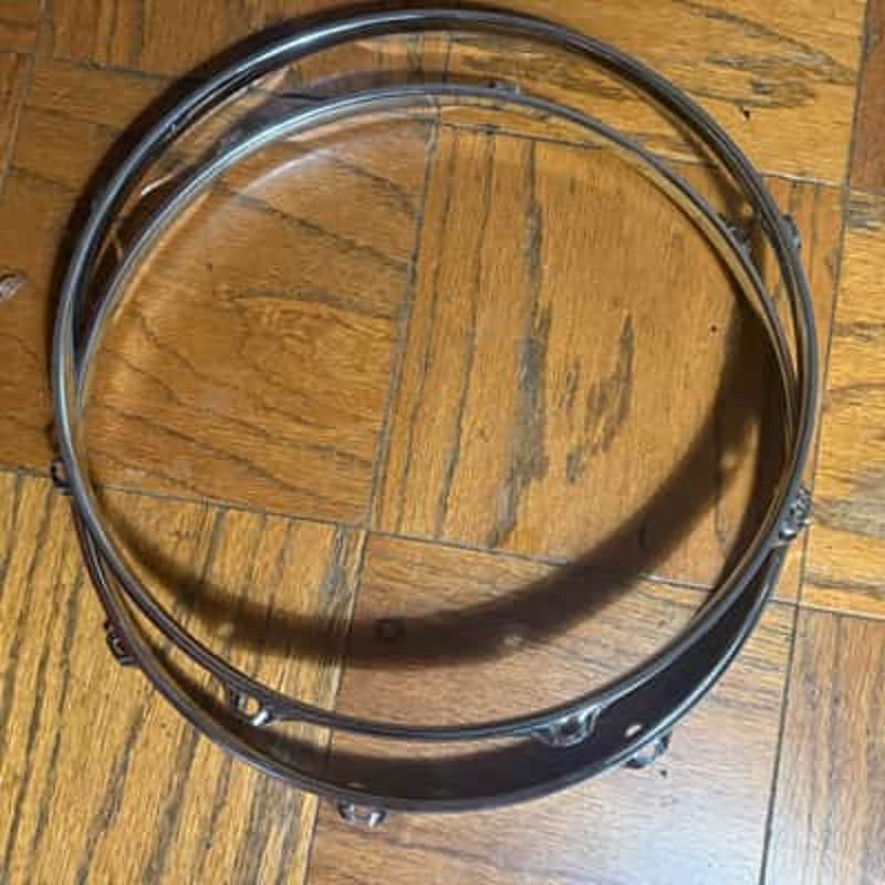 2 Pearl Chrome 14 Inch 8 Hole 1.6 mmTriple Flanged Floor Tom Hoops image 1
