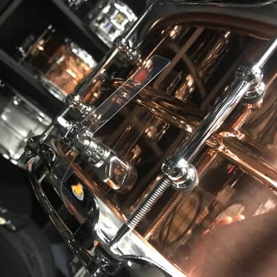 Ludwig USA Drums LC662T Polished Copper Phonic 6.5×14 Snare Drum w/ Tube Lugs image 3