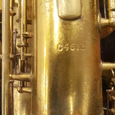 Revelle Alto saxophone. Italy? Brass Lacquer with case neck mouthpiece image 6