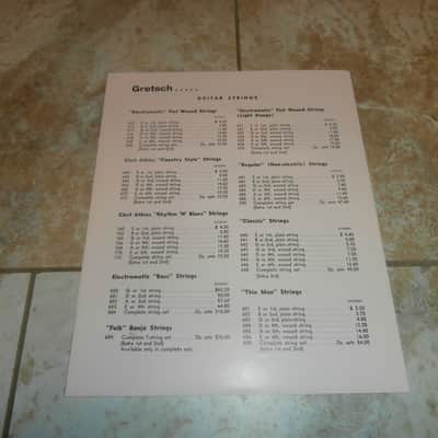 Vintage 1970 Gretsch Guitars & Amplifiers Price List! Rare, Original Case Candy, Paperwork! image 3