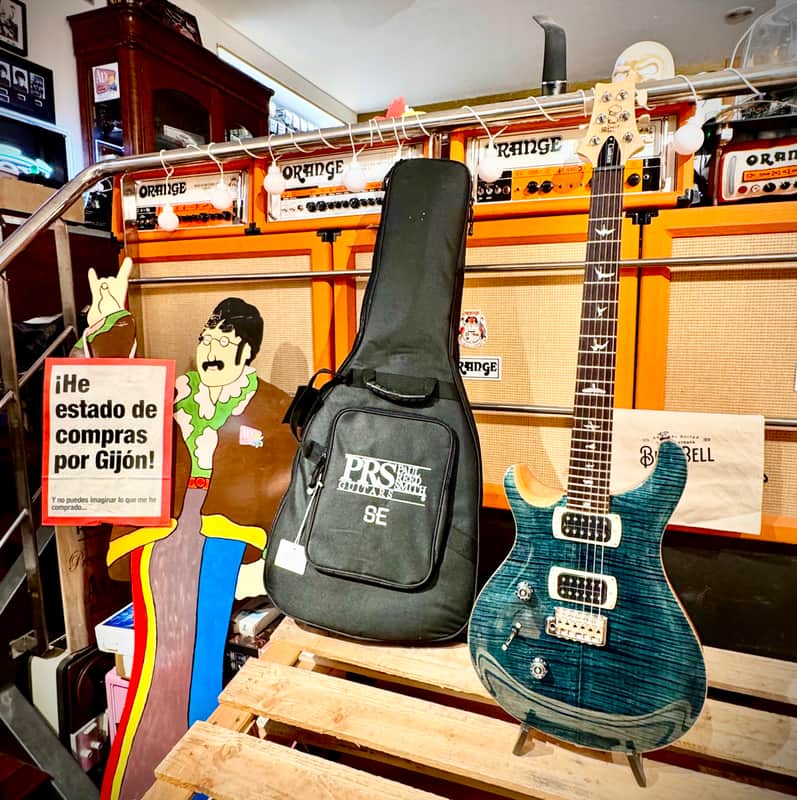 PRS GUITARS LEFTY CUSTOM 24 Super Curly Top  ZURDA GAUCHER SLATE BLUE (Matched Flame Top) S/N : CTI HO45477 image 1