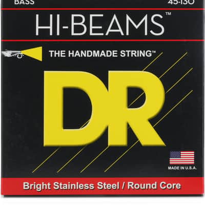 DR Strings MR5-130 Hi-Beam Stainless Steel Bass Guitar Strings - .045-.130 Medium 5-String image 1