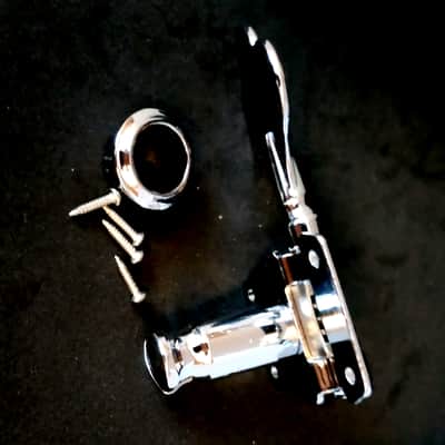 1 left side Chrome Gear Bass tuner, reversible, 14mm image 3