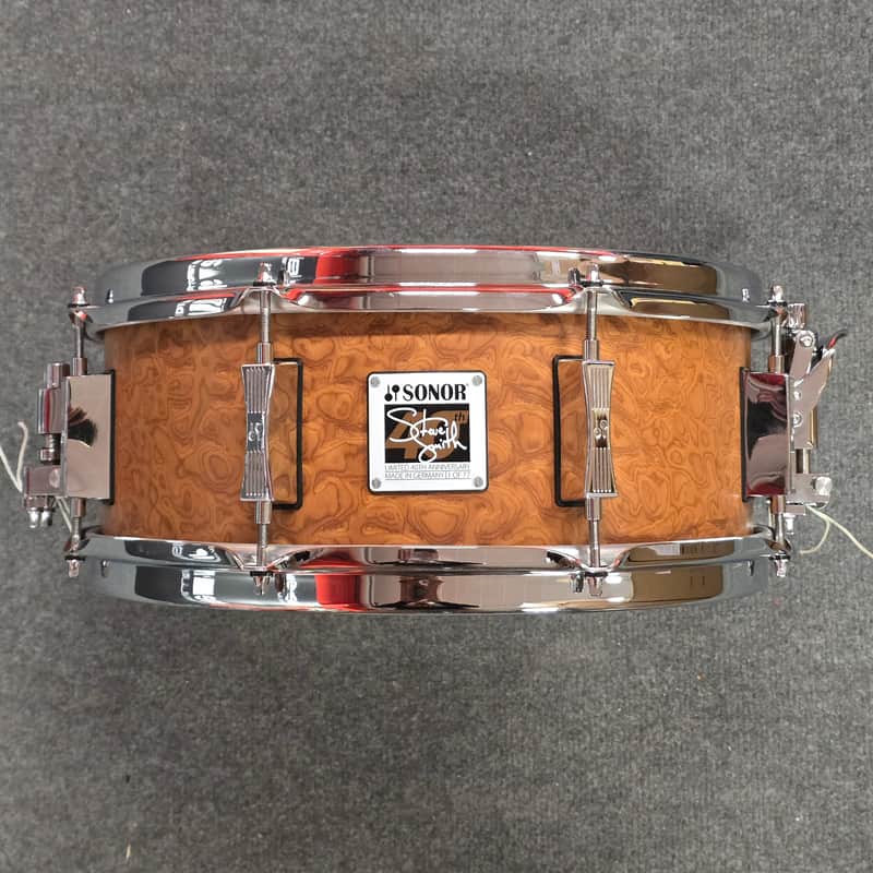 Sonor Steve Smith 40th Anniversary Signature 14x5.75" Beech Snare Drum 2017 Gloss Mountain Burl  with Hardcase- SSD 14x5.75 STS-40 image 1