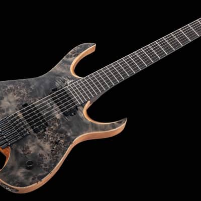Mayones Hydra 7 Elite Headless - Trans Black Satin - Custom Satin Neck image 2