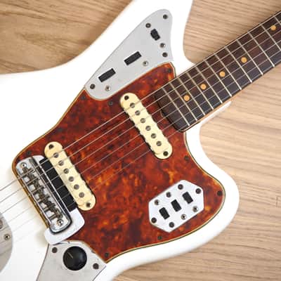1963 Fender Jaguar Vintage Offset Electric Guitar Pre-CBS Olympic White w/hc image 7
