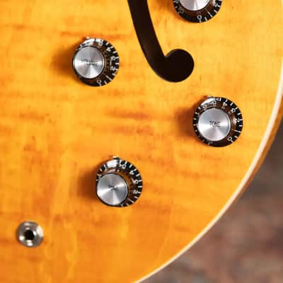 Gibson ES-335 Figured Semi-Hollow Electric Guitar - Honey Amber with Hardshell Case image 15
