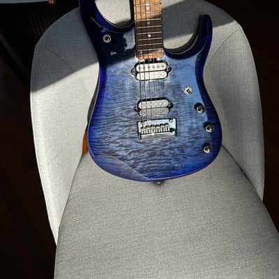 Ernie Ball Music Man JP15 - INSANE Blueberry Quilt image 15