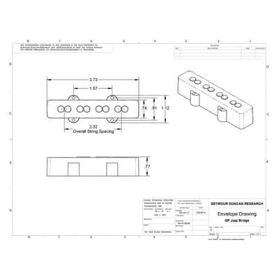 SJB-3B Quater Pound Jazz Bass Bridge Black Seymour Duncan image 2