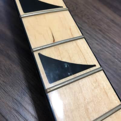 Floyd Rose maple strat neck with shark fin inlays image 3