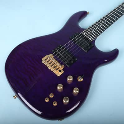 Carvin DC400T Purple Quilt Maple Neck Through Electric Guitar USA image 11