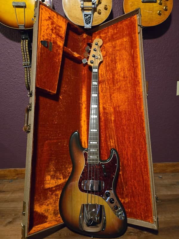 1971 Fender Jazz Bass with Rosewood Fretboard - Sunburst image 1