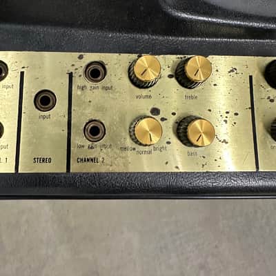 Magnatone M15A Custom Series 2-Channel 38-Watt 2x8" Stereo Guitar Combo 1960s - Dark Gray/Gold image 6