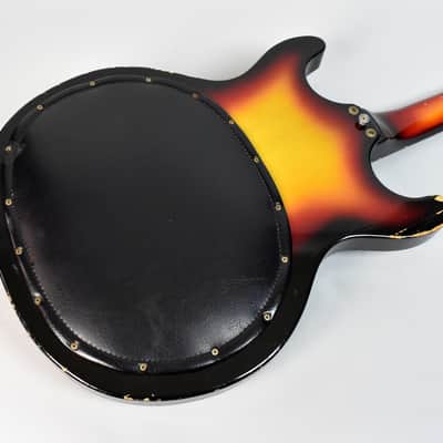 1960's Hohner Bartell Original Vintage Semi-Hollow Fretless Electric Bass Guitar image 12