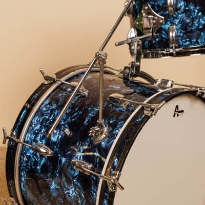 1960s MIJ Blue Diamond Pearl Drum Set 14x20 8x12 14x14 and 5x14 image 17