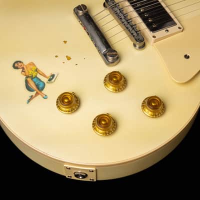 Gibson Les Paul Standard 1958 "Painted Over" Classic White over Cherry Sunburst Limited Run 2017 image 6