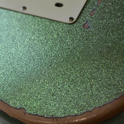 American Fender Stratocaster Relic Nitro Lime Squeezer Green Sparkle SSS-CS 54'S image 10