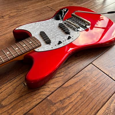 2010 Fender MG-69 Mustang Reissue Electric Guitar Candy Apple Red MIJ Japan image 8