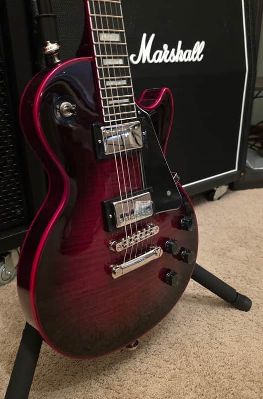 Epiphone Les Paul Custom Widow 2025 - Red Burst with hardware upgrades image 1