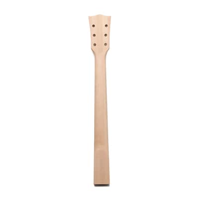 Electric Guitar Neck DIY 22 Fret Maple Neck Rosewood Fretboard with White Trapezoid Dots Inlay for LP Guitars Parts Replacement image 2