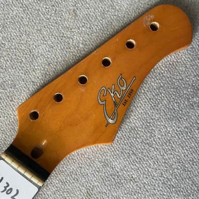 Eko Maple Guitar Strat Style Neck, Rosewood Fingerboard 22 Frets - Wood Color image 3