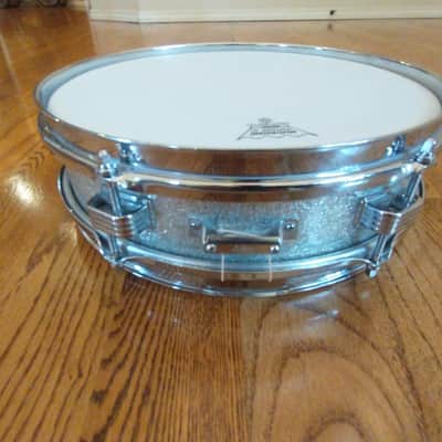 Ludwig Rare vintage 1962 jazz combo snare drum silver sparkle brass hoops mint condition! image 8
