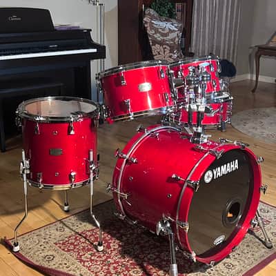 Yamaha Absolute Hybrid Maple 10x7/12x8/14x13/20x16" 5pc Shell Pack 2014 - Present - Red Autumn
