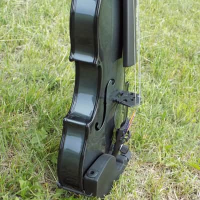 Glasser AEX Carbon Composite Acoustic Electric 4-String Violin 4/4 size 2020s Gun Metal image 9