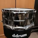 Ludwig LM402 Supraphonic 6.5x14" 10-Lug Aluminum Snare Drum 1985 - Present - Chrome-Plated