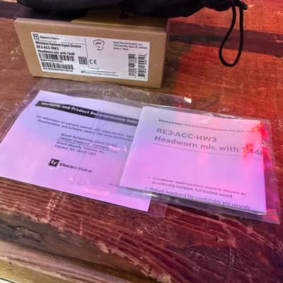 Electro-Voice Headworn mic RE3-ACC-HW3 with TA4F input open box image 5