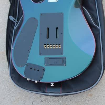 2015 Ernie Ball Music Man JP6 John Petrucci Signature Mystic Dream Guitar Fully Loaded Piezo image 11