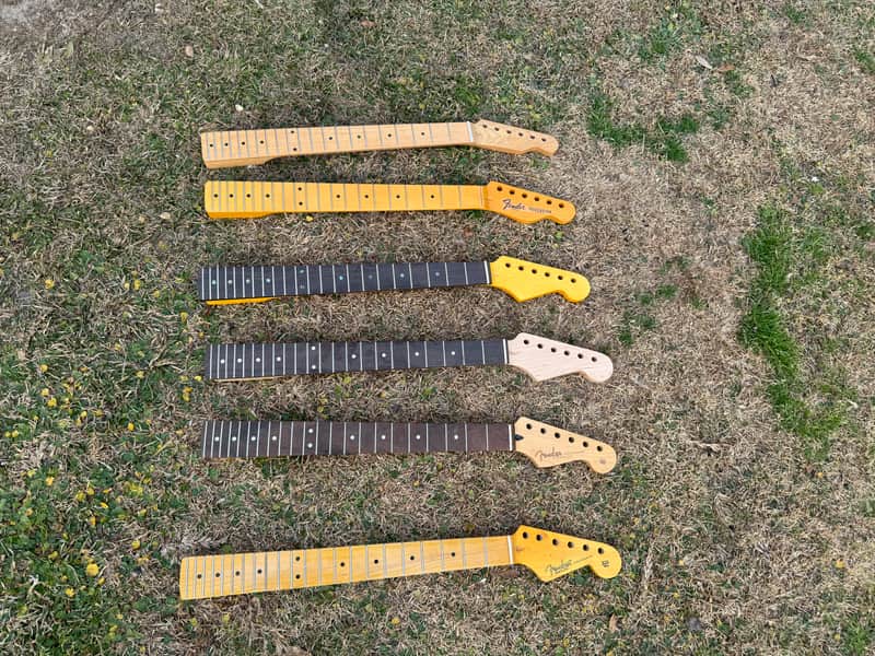 Lot of 6 Guitar Necks – Strat/Tele Style (Maple & Rosewood) – Project/Parts – $600 image 1