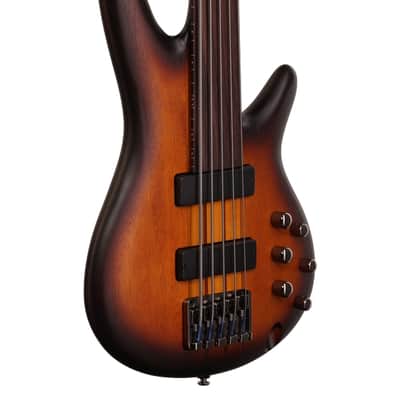 Ibanez SRF705 Portamento 5 String Fretless Bass Brown Burst image 9