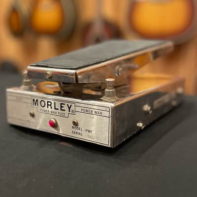 Vintage Morley PFW Power Fuzz Wah Pedal for Electric Guitar & Bass Silver w Power imagen 12