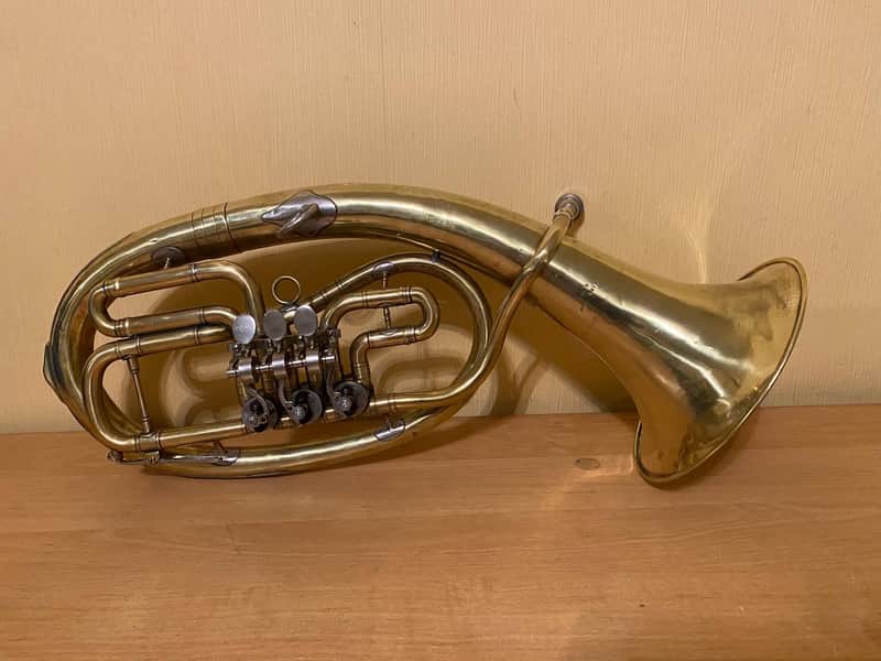 Alto Wind Brass Musical Instrument USSR Soviet Alt Vintage and Rare image 1