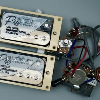 Epiphone Zebra ProBucker Alnico Pickups With Pro Wiring Harness Pots image 1