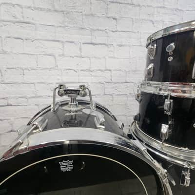 Rogers Script Era 9/72 4pc Drum Kit - Black - 22, 16, 13, 12 image 2