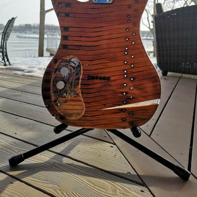 Old Upright Piano Key Resin Guitar image 3