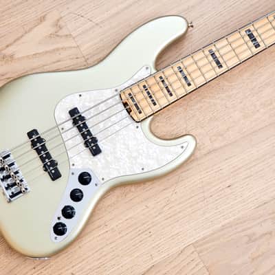 2017 Fender American Elite Jazz Bass V 5 String Near Mint Champagne w/ Case & Tags image 1