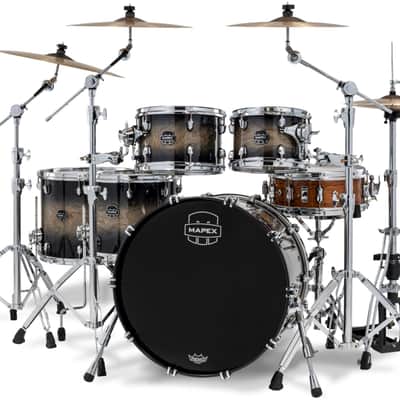 MAPEX IT SR628XUZXG DRUM SET SATURN VI BLACK INK BURST image 2