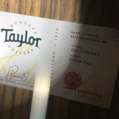 NEW! Taylor 214ce Plus Grand Auditorium Acoustic-Electric Guitar Natural Finish - 4.7lbs - Authorized Dealer - G06248 image 3