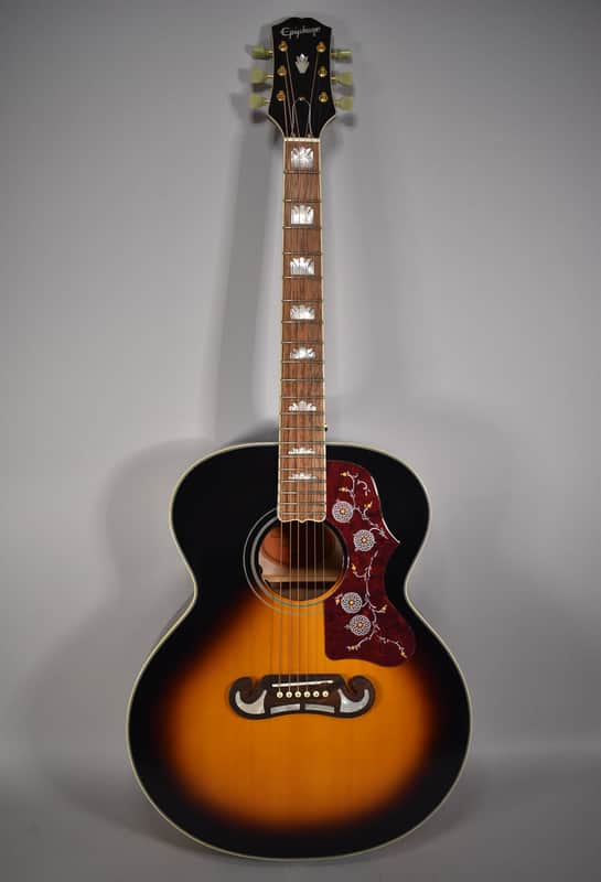 2025 Epiphone J-200 Acoustic-Electric Guitar | Aged Vintage Sunburst Gloss Finish image 1