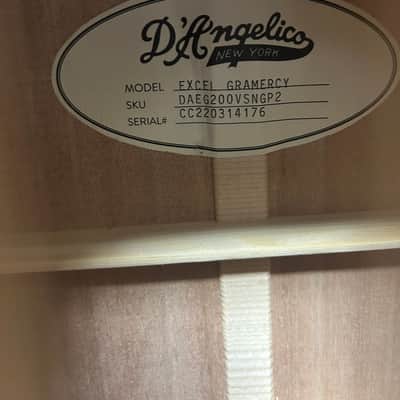 D'Angelico Excel Gramercy Grand Auditorium Acoustic Guitar with Electronics - Vintage Sunset image 3