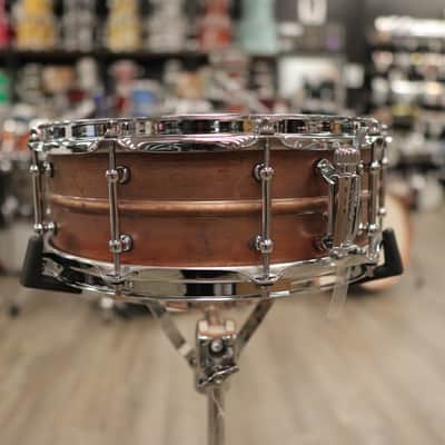 Ludwig 5x14" Raw Copperphonic Snare Drum with Tube Lugs LC661T image 6