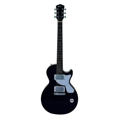 CNZ Audio LP Standard Electric Guitar - Rosewood Fingerboard & Maple Bridge, Black Finish image 1