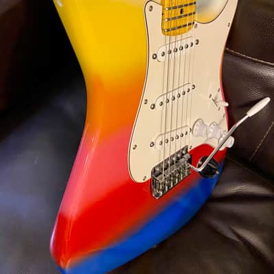 Son Set Beach (Fender) StratoCaster 2013 - Custom Multicolor - Sunset Rainbow on White image 16
