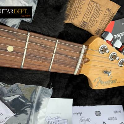 ♚ PRISTINE ♚2014 Fender American Standard Stratocaster HSS *USA♚BLACK♚Custom Shop PuPs image 10