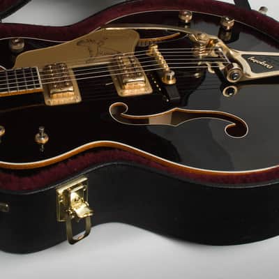 Gretsch G-6136TBK Black Falcon Arch Top Hollow Body Electric Guitar (2011), ser. #JT11051997, original black hard shell case. image 12